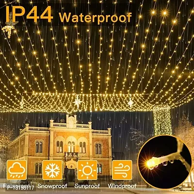 Omfoo Home Decoration Pixel Bulbs String Lights | IP44 Waterproof Outdoor - Indoor Fairy Light for First Night of Marriage Decor | Wall Party | Diwali Outdoor Special | Warm White (20_Meter)-thumb3