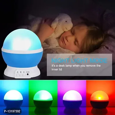 VOFFY New Star Projector LED Night Lamp 360 Degree Rotation 4 LED Bulbs Color Changing Moon Star Light Rotating Projector for Parties, Kids Bedroom, SPA, Club, Birthday Party Gift-thumb4