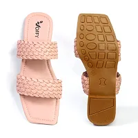 VOFFY Women Casual Stylish Trending and comfort Fancy Flat Fashion Sandals (Women & Girls) (Piche, numeric_7)-thumb1
