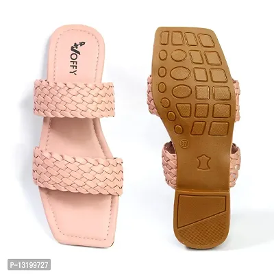 VOFFY Women Casual Stylish Trending and comfort Fancy Flat Fashion Sandals (Women & Girls) (Piche, numeric_7)-thumb2
