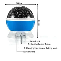 VOFFY New Star Projector LED Night Lamp 360 Degree Rotation 4 LED Bulbs Color Changing Moon Star Light Rotating Projector for Parties, Kids Bedroom, SPA, Club, Birthday Party Gift-thumb2