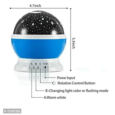 VOFFY New Star Projector LED Night Lamp 360 Degree Rotation 4 LED Bulbs Color Changing Moon Star Light Rotating Projector for Parties, Kids Bedroom, SPA, Club, Birthday Party Gift-thumb3