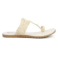 VOFFY? Professional Women's  Girls' Comfort Flat Sandals (Cream, numeric_4)-thumb3