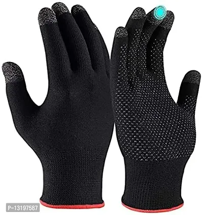 VOFFY Universal PUBG Free Fire Game Pro Player Full Hand Gloves Gloves, Anti-Sweat Breathable, Touch Finger for Highly Gloves Sensitive Nano Silver Fiber for Men - Women Bike Riding,Cycling Travelling