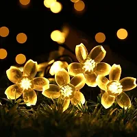 VOFFY Flower LED Lights Waterproof Flower 16 LED Fairy Flexible Light, for Home Decoration, Diwali, Pooja Room, Festival Indoor and Outdoor Flower Lights (14 Feet, Warm White)-thumb1