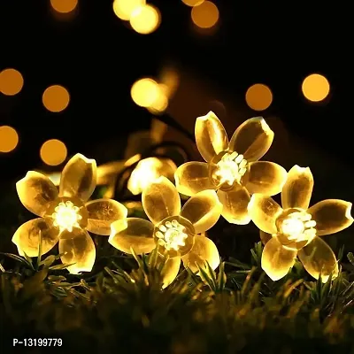 VOFFY Flower LED Lights Waterproof Flower 16 LED Fairy Flexible Light, for Home Decoration, Diwali, Pooja Room, Festival Indoor and Outdoor Flower Lights (14 Feet, Warm White)-thumb2