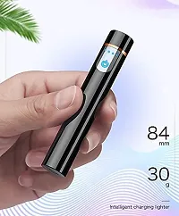 VOFFY Universal Cigarette Lighter for Cigarette with Smart Touch Sensor Mini Electric USB Rechargeable Stylish Lighter Pencil Shape Best for Smoking, for Men & Women,(Black)-thumb4