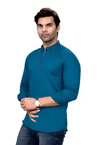 Sky Global Men's Regular Fit Fullsleeves Cotton Kurta Turquoise-thumb4