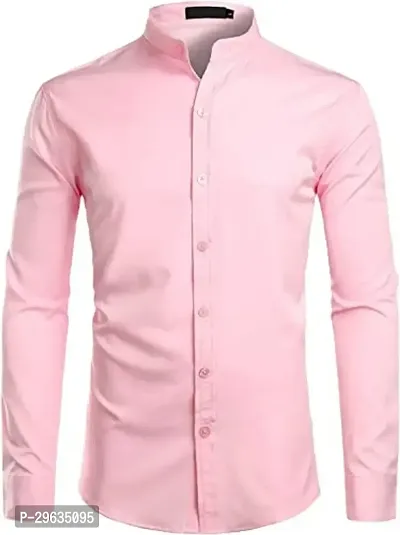 Stylish Pink Cotton Casual Shirt For Men