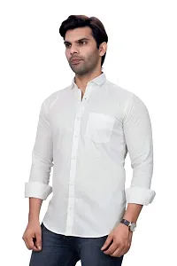 Sky Global Men's Cotton Regular Fit Fullsleeves Fomal Shirt White-thumb4