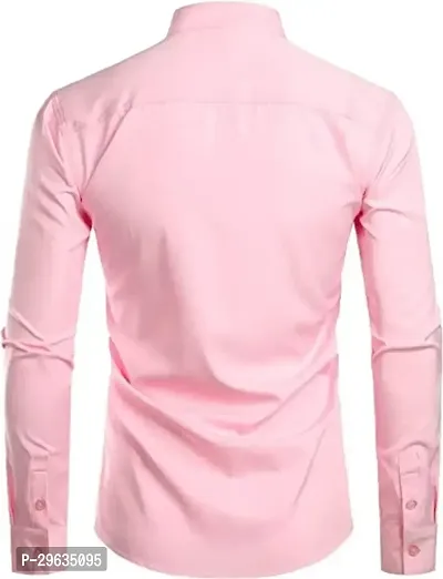 Stylish Pink Cotton Casual Shirt For Men-thumb2