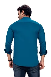 Sky Global Men's Regular Fit Fullsleeves Cotton Kurta Turquoise-thumb3