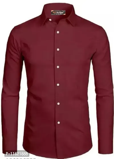 Mens Casual full Sleeve Plain Shirt