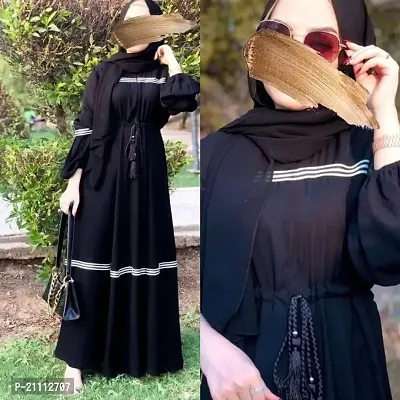 Abaya for women And Girls Nida Fabric With Hijab-thumb0