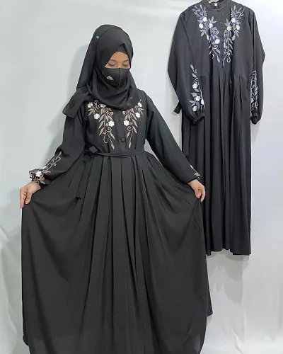 Trending Burkha Embroidery Abaya With Hijab