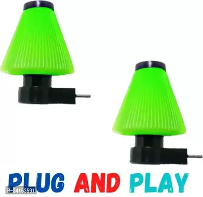 Led Night Umbrella Shape Hanging Lights Green Pack of 2