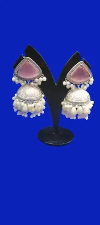 Designer Stone Oxidized  Earrings