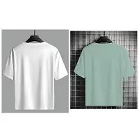 Stylish Multicoloured Polyester Printed Tees For Men Pack of 2-thumb2