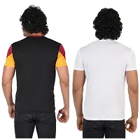 Stylish Multicoloured Polyester Printed Tees For Men Pack of 2-thumb1