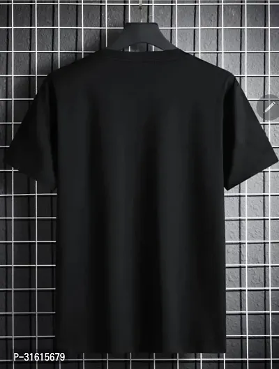 Stylish Black Polyester Printed Tees For Men-thumb2