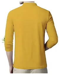 Stylish Yellow Polyester Printed Tees For Men-thumb3