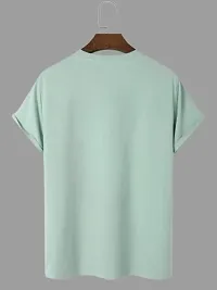 Stylish Turquoise Polyester Printed Tees For Men-thumb1