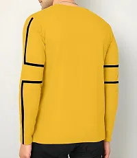 Stylish Yellow Polyester Printed Tees For Men-thumb1