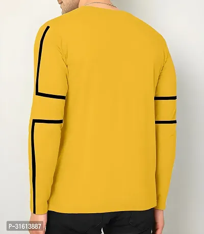 Stylish Yellow Polyester Printed Tees For Men-thumb2