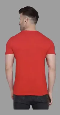 Stylish Red Polyester Printed Tees For Men-thumb1