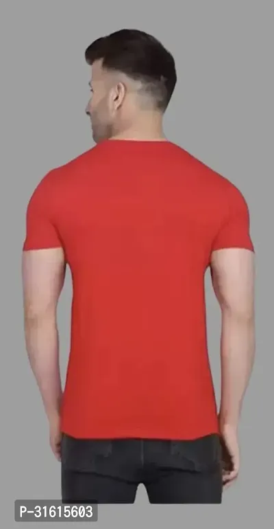 Stylish Red Polyester Printed Tees For Men-thumb2