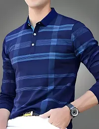 Stylish Blue Polyester Printed Tees For Men-thumb2