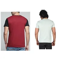 Stylish Multicoloured Polyester Printed Tees For Men Pack of 2-thumb2