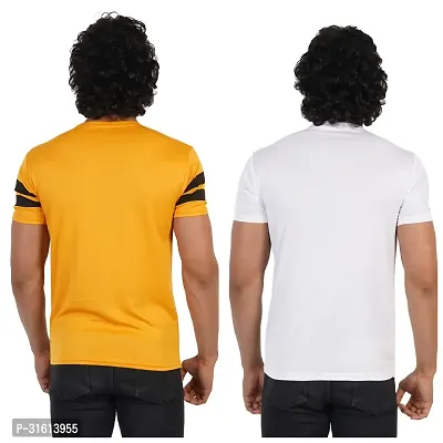 Stylish Multicoloured Polyester Printed Tees For Men Pack of 2-thumb2