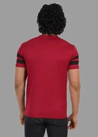 Stylish Maroon Polyester Printed Tees For Men-thumb1