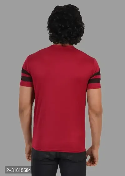 Stylish Maroon Polyester Printed Tees For Men-thumb2