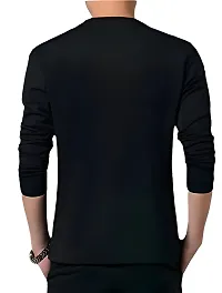 Stylish Black Polyester Printed Tees For Men-thumb1