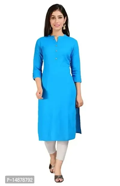 AVIKA Women's Cotton Stylish Dyed Kurti-thumb0