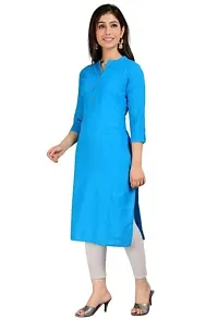 AVIKA Women's Cotton Stylish Dyed Kurti-thumb1