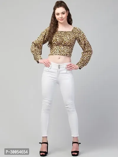 CULPI Casual Animal Print Women Multicolor Top-thumb5