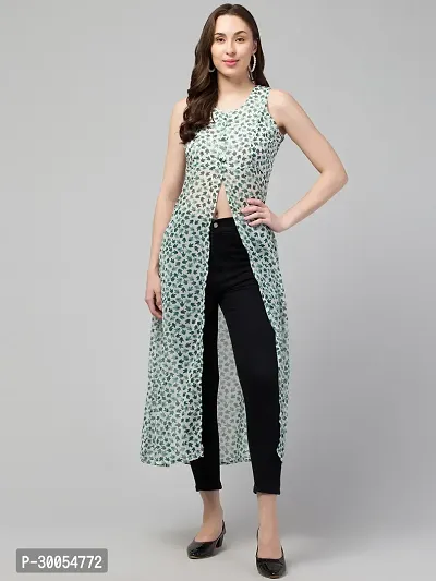 CULPI Casual Printed Women Light Green Top