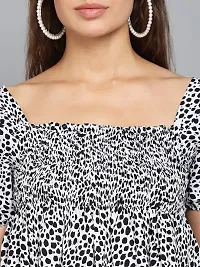 CULPI Casual Printed Women White Black Top-thumb3