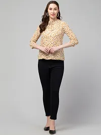 CULPI Casual Printed Women Yellow Top-thumb4