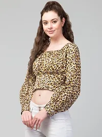 CULPI Casual Animal Print Women Multicolor Top-thumb2