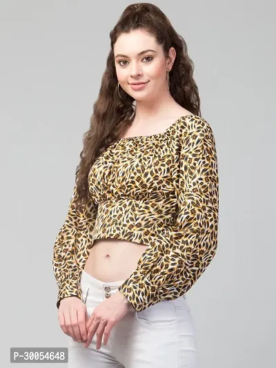 CULPI Casual Animal Print Women Multicolor Top-thumb3