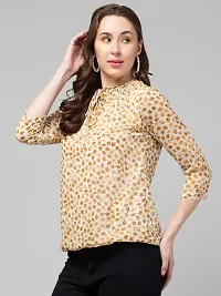 CULPI Casual Printed Women Yellow Top-thumb2