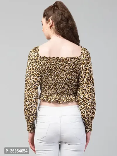 CULPI Casual Animal Print Women Multicolor Top-thumb2