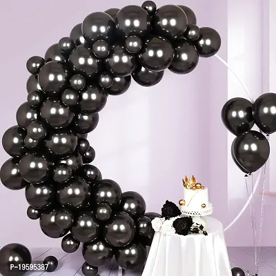 RP Bazaar Rubber Baloons For Birthday Decoration-Pack Of 50 Pcs|Burgundy Balloons For Decoration|Black Balloons For Decoration|Marriage Anniversary Decoration|Birthday Decoration Items
