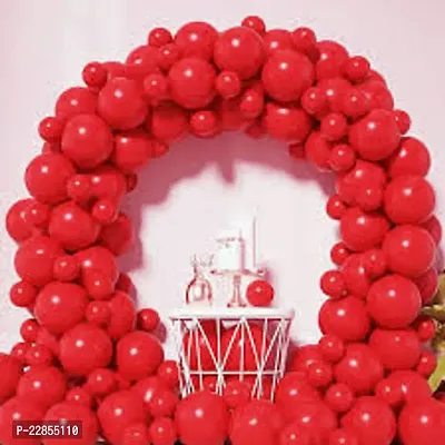 RP Bazaar Red Metallic Balloons - 50Pcs Red Metallic Balloons |Red Balloons For Decoration| Red Balloon Decoration For Birthday-thumb0