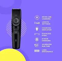 Kubra KB-1088 Hair and Beard Trimmer with USB Charging, 40 Length Setting, 45 minutes Cordless use, Black-thumb2