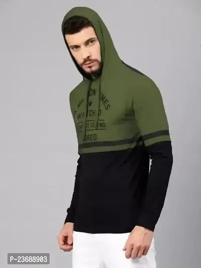 Stylish Printed Hooded Tees For Men-thumb2